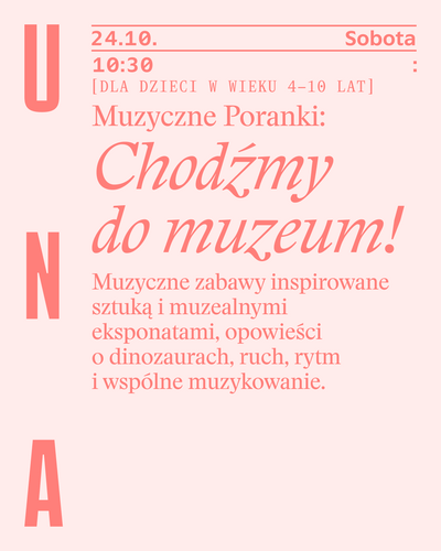 Plakat wydarzenia:  Muzyczne poranki: Chodźmy do muzeum!