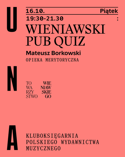 Plakat wydarzenia:  Wieniawski Pub Quiz